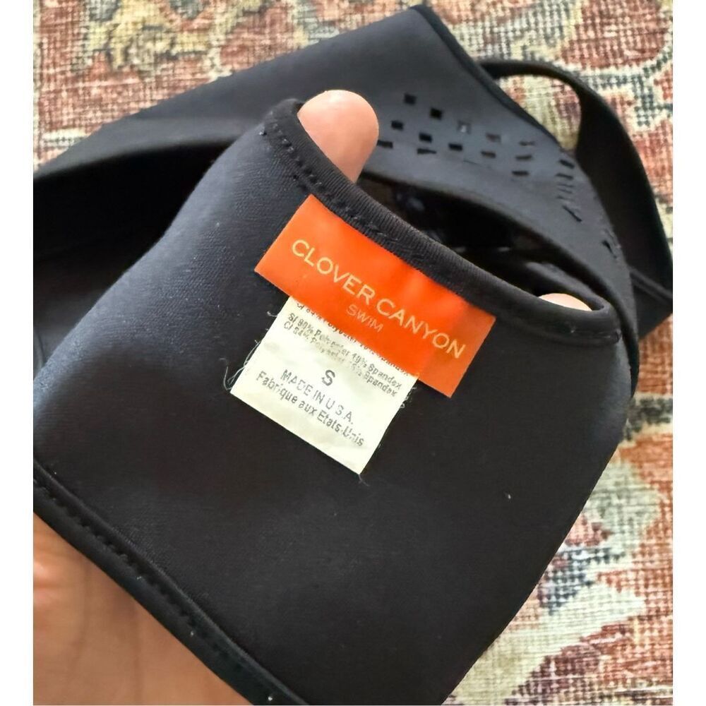 Clover Canyon Small Neoprene Bikini Swim Top with Laser Cutout - Picture 4 of 4